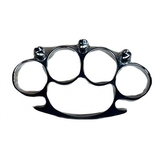 Silver skull brass knuckles