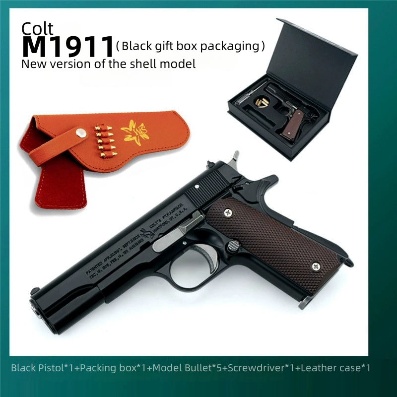 1:2.05 full metal M1911 pistol toy model can be ejected, disassembled and assembled for boys, cannot be fired