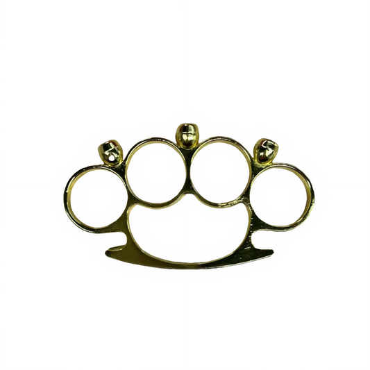 Golden skull brass knuckles